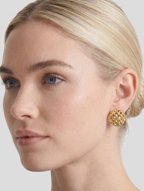 Givenchy Jewelry - Givenchy Vintage gold-tone basket weave clip-on earrings